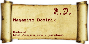 Magasitz Dominik névjegykártya